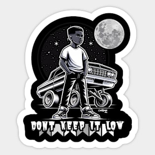 Lowrider Boy - Vintage Classic American Muscle Car - Hot Rod and Rat Rod Rockabilly Retro Collection Sticker